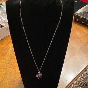 Elegant Purple Heart Necklace